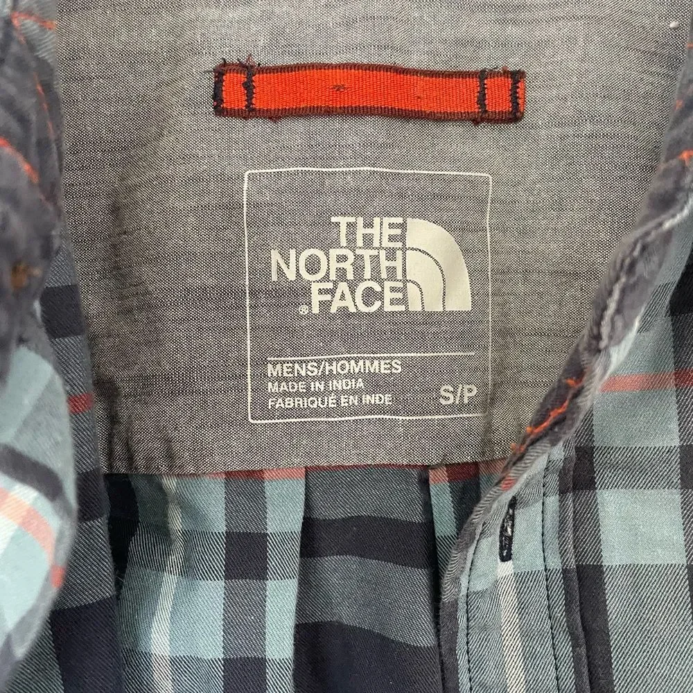 The North Face Shirt Mens  Blue Plaid Long Sleeve Button Up Casual Size Small